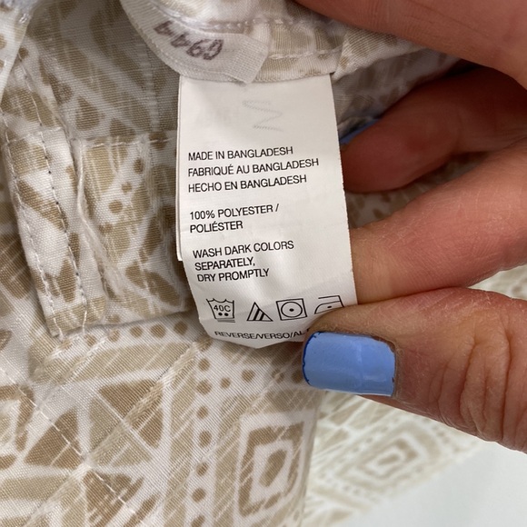 Summer shirt - button down - Van Heusen cream boho pattern - Picture 7 of 8